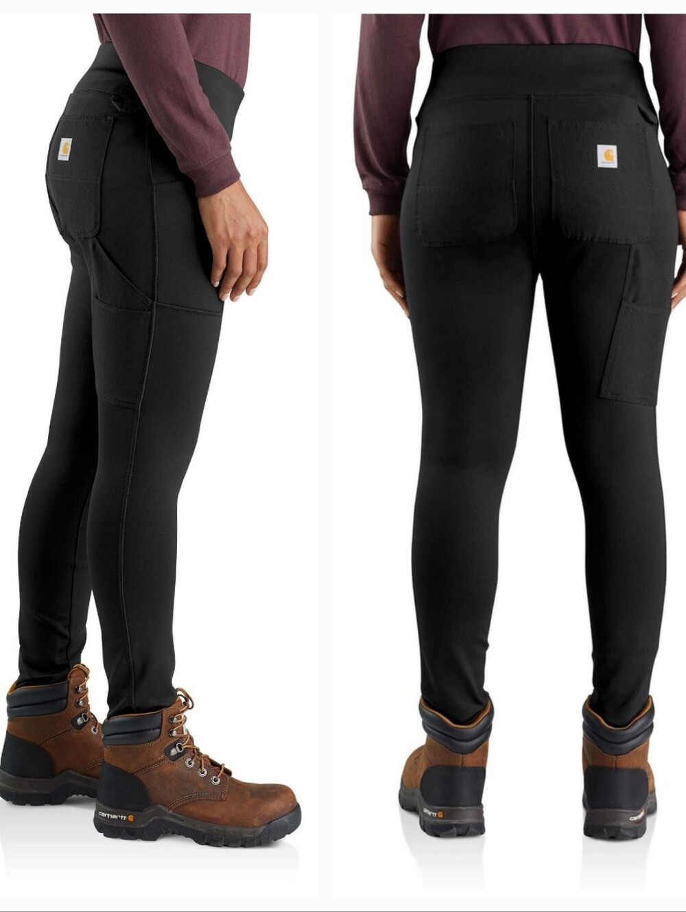 Carhartt Force Fitted Heavyweight Lined Leggings Rugged Outdoor Hiking Medium
